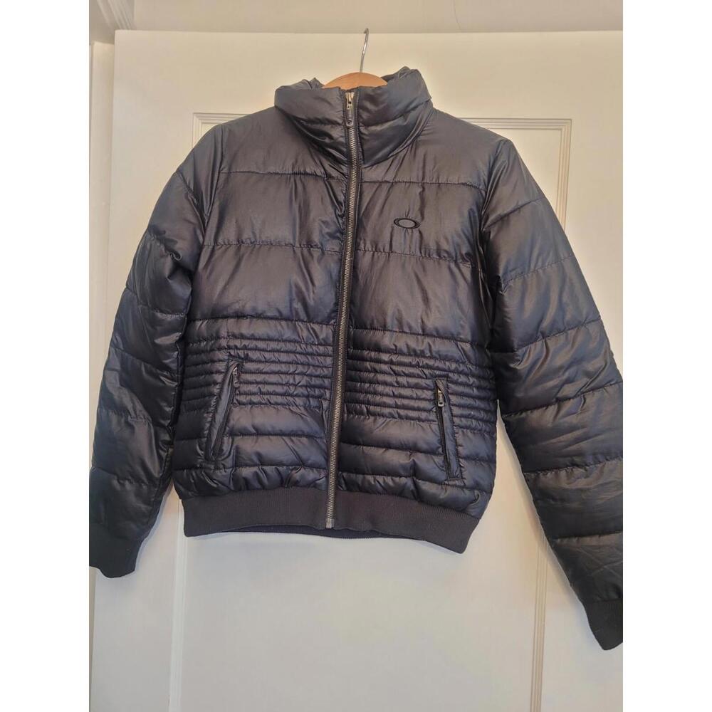 Oakley Women's Medium Puffer  Jacket Zipper Pockets Black
